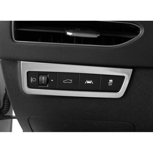 for Hyundai Sonata 2020-2023 Matte Silver Car Headlight Switch Button Frame Trim