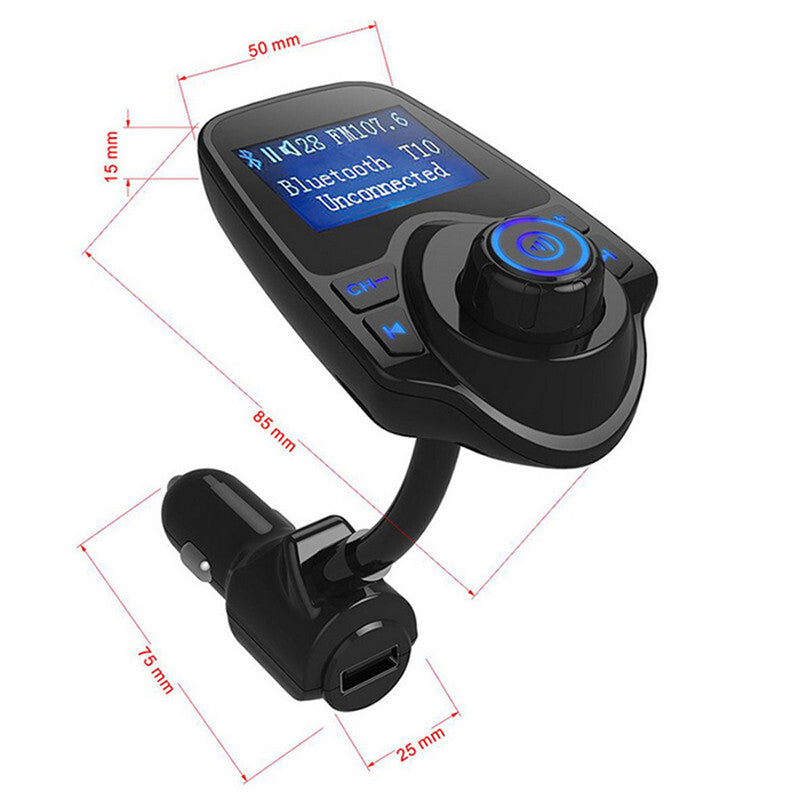 Car Blue Display Bluetooth FM Transmitter Modulator Mp3 Player Handsfree Charger