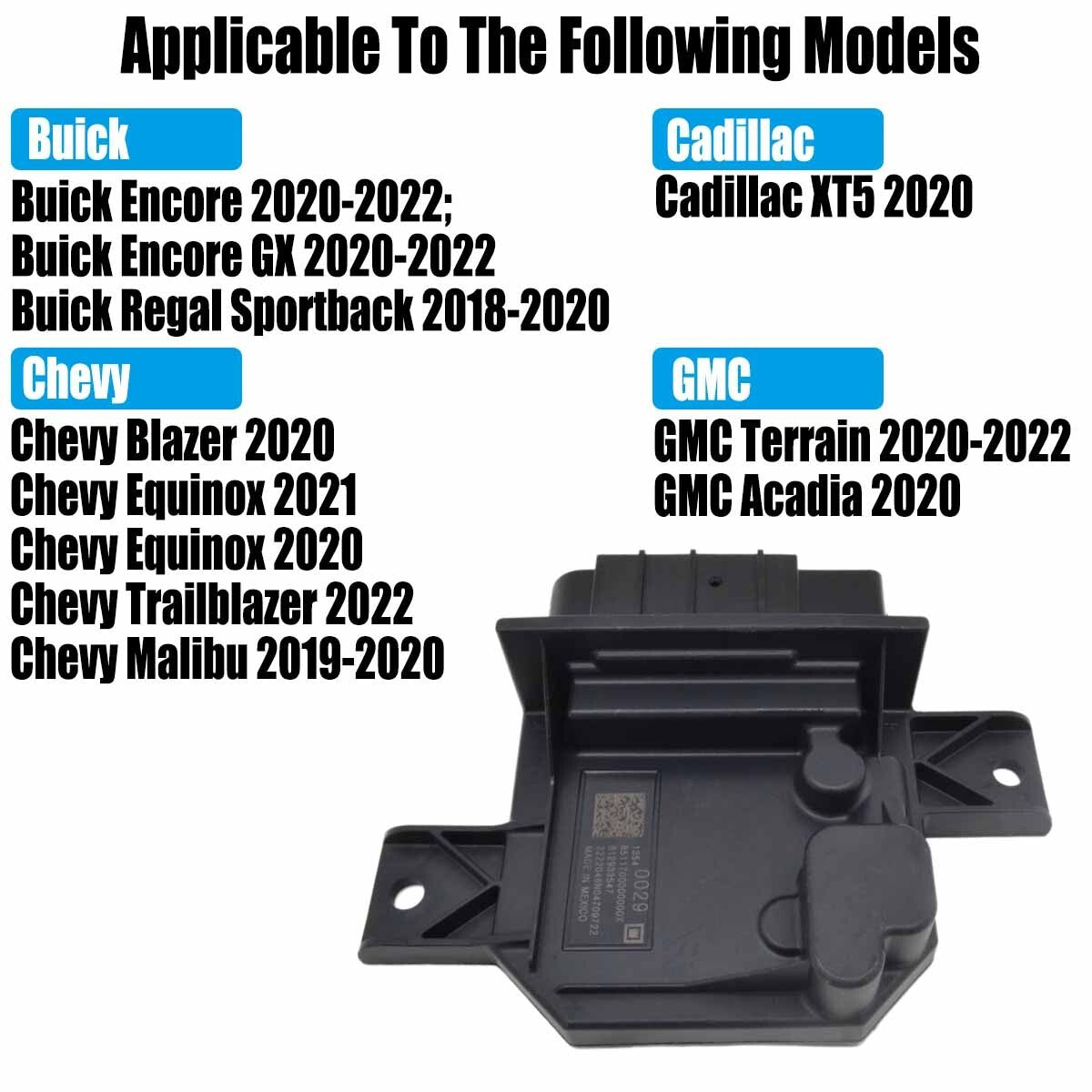 Fuel pump control module 13540029 compatible with Encore Regal Trailblazer