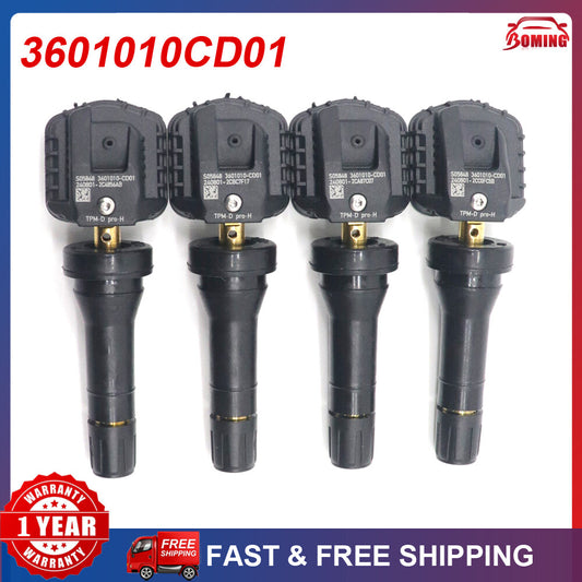 4-pack 3601010CD01 TPMS tire pressure sensors for Changan CS35 CS55 PLUS Raeton CC.