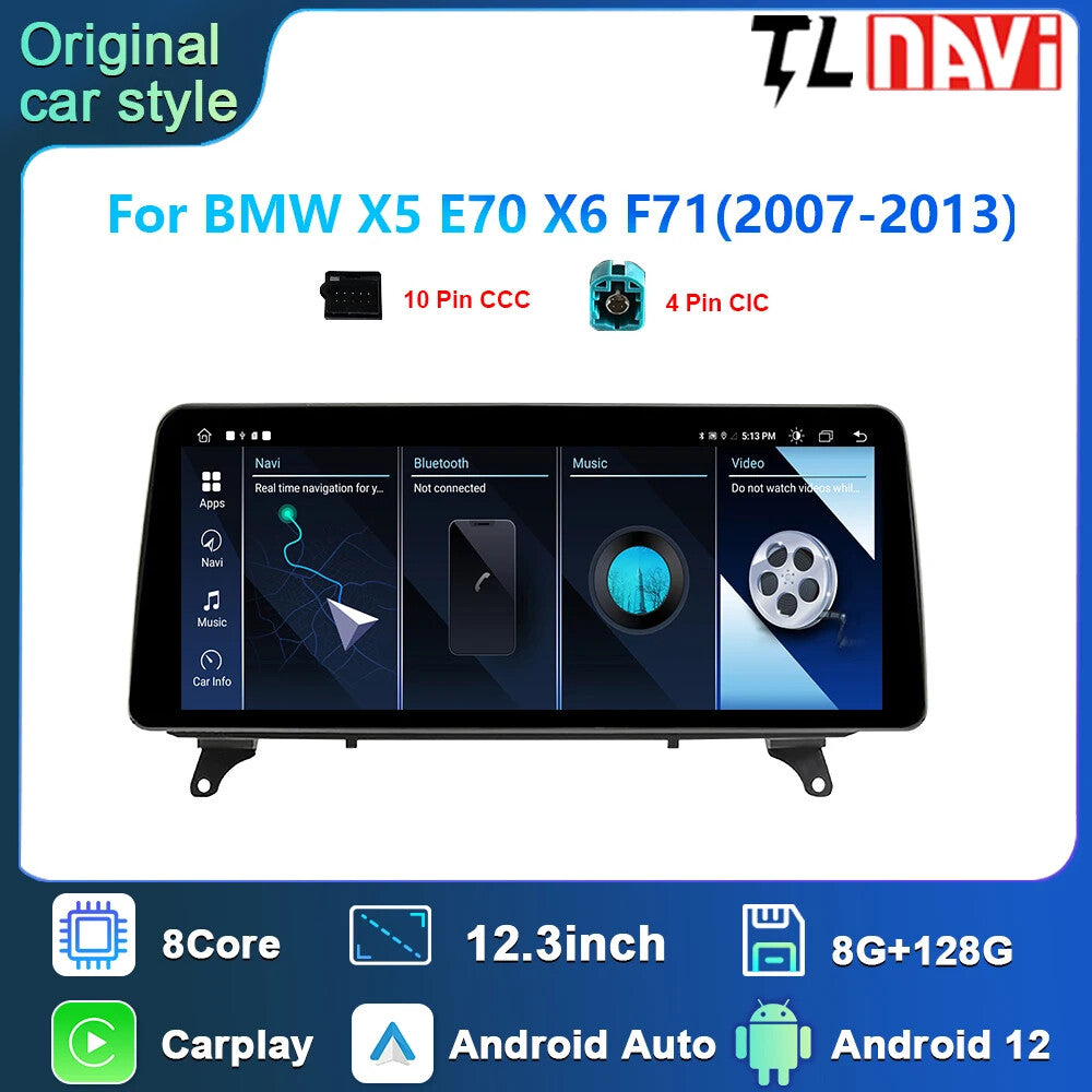 for BMW for X5 E70 X6 E71 2007-2013 Car Radio Android CarPlay GPS Multimedia Player