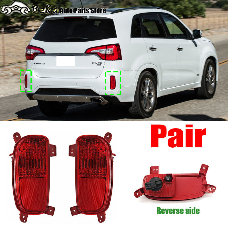 2-Pack for Kia Sorento 2013/2014 LHRH Rear Bumper Fog Lights and Rear Brake Lights