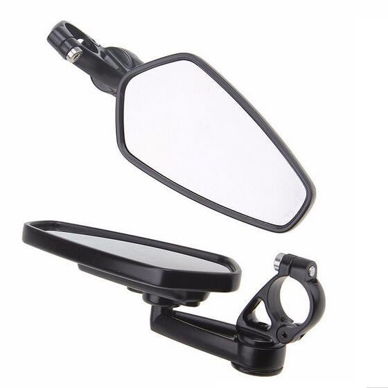 Black Motorcycle Billet Aluminum 7/8 22 Bar End Side Rearview Universal Mirrors