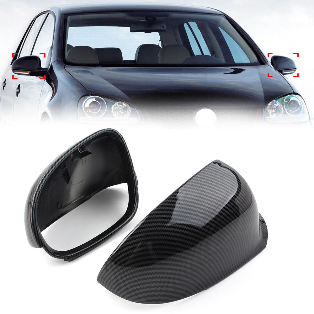 R¨¹ckspiegel-Abdeckkappe f¨¹r for VW for Golf 5 GTI EOS for Jetta for Passat Kohlefaser-Optik