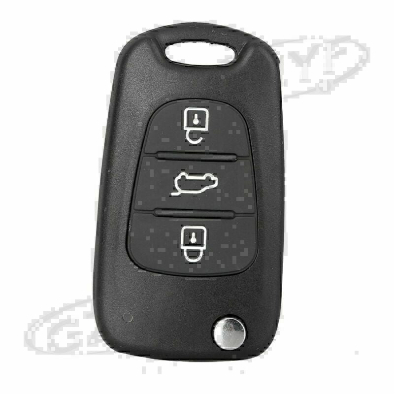 3 Buttons Flip Key Shell Remote Case Fob Uncut Blade Fit for KIA K2 K5 S161B