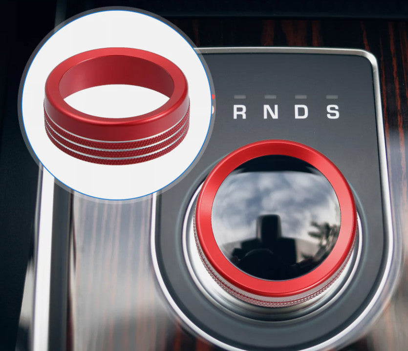 Red Center Console Gear Shift Knob Alloy Trim Cover for Ford Maverick 2022-2023