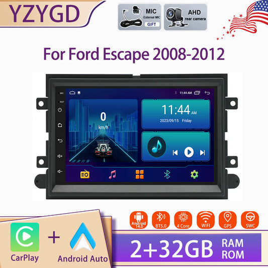 Android Auto Carplay Car Stereo Radio GPS Navi Screen for Ford Escape 2008-2012