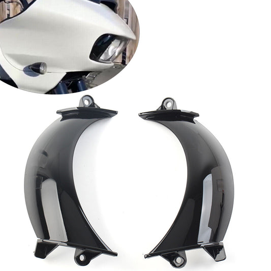 Front Headlight Fairing Vent Block Closure 2x for Harley Road Glide FLTRX 15-23