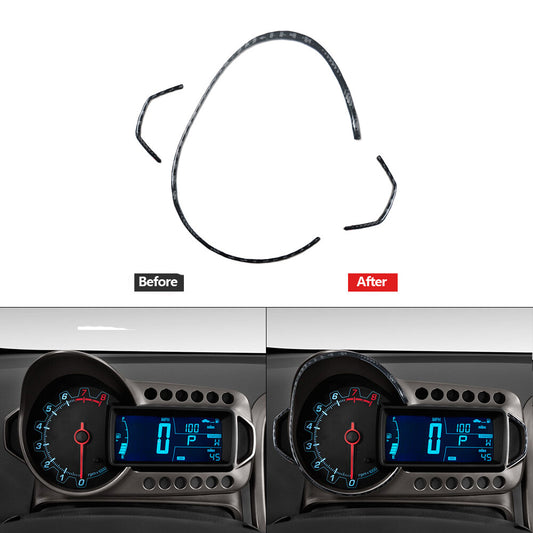 Carbon Fiber Speedmeter Accent Outer Frame Trim for Chevrolet Sonic 2012-2016