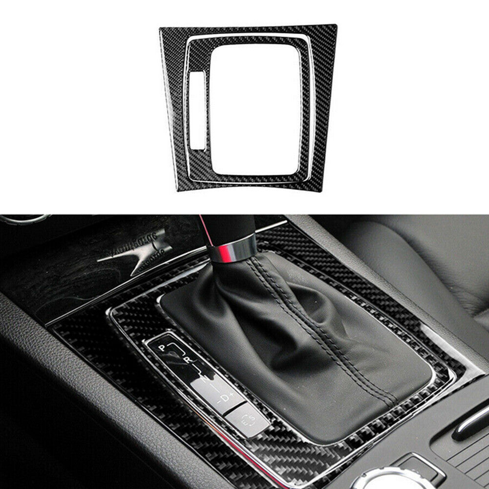 2x carbon fiber gearshift trim for Mercedes-Benz C-Class W204