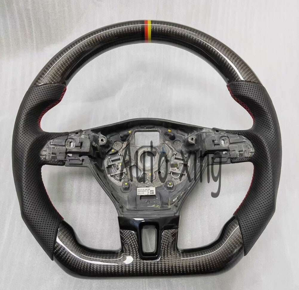 Sport Real Carbon Fiber Custom Steering Wheel for VW for VW T5.1 for Golf 5 Mk5 GTI R32