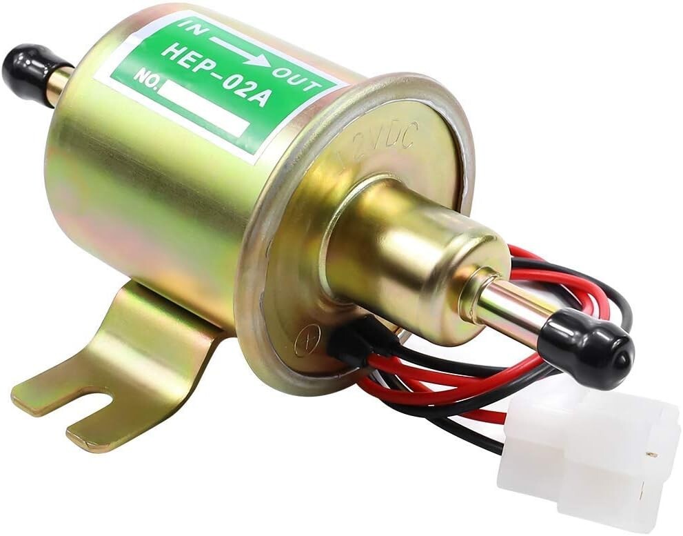 2Electric Fuel Pump for Lawn Mower Carburetor Gas Diesel Engine 2.5-4psi HEP-02A