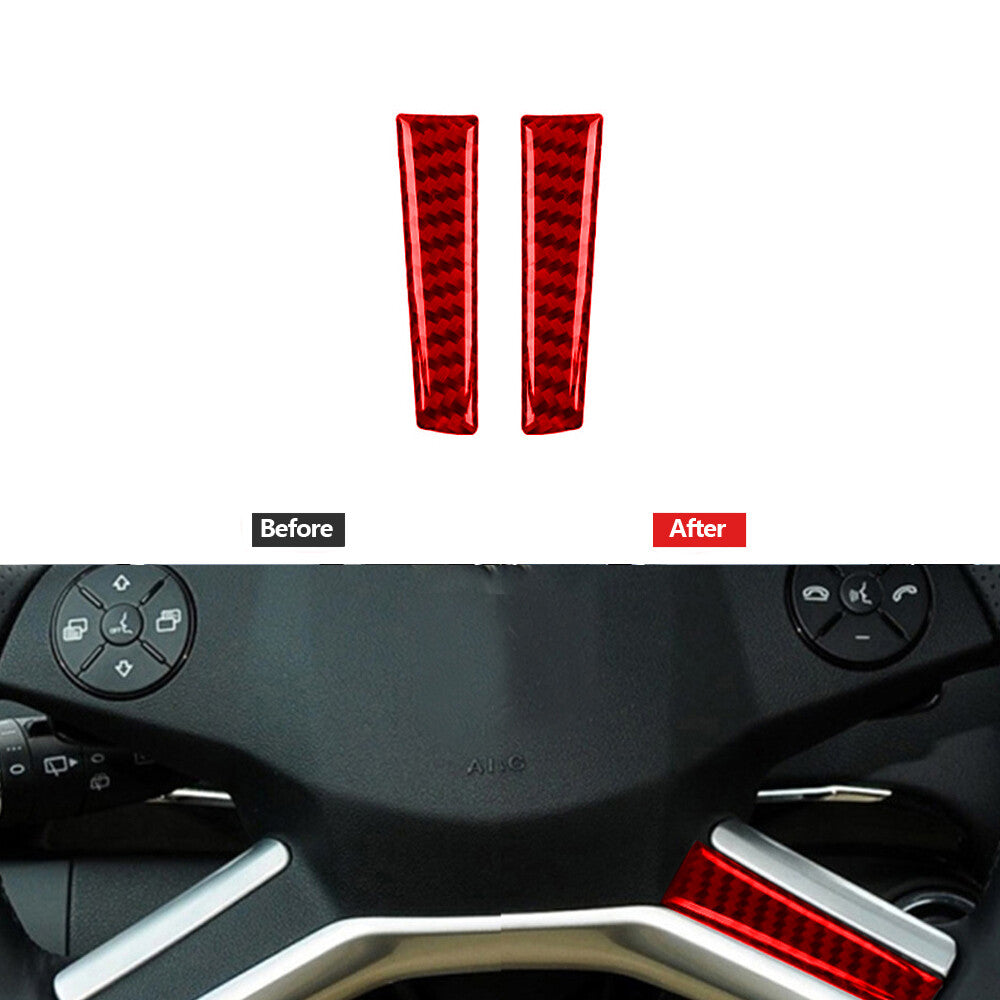 Red Carbon Fiber Steering Wheel Accent Type A Cover for Mercedes Benz M-class