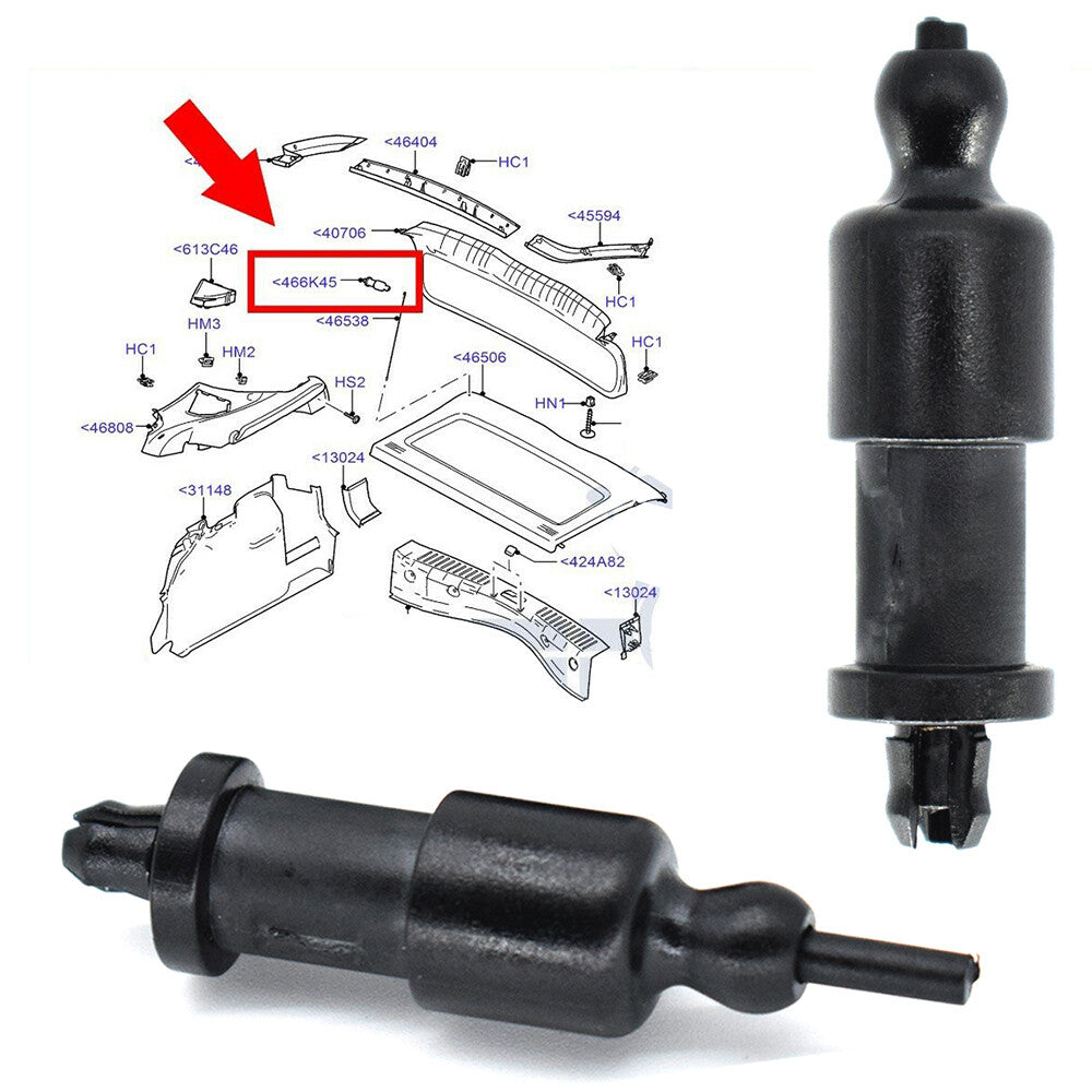 2x Parcel Shelf Fixing Strap String Lift Clips for Ford Focus MK2 Hatch C-Max AU