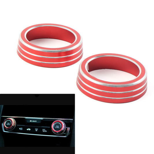 AC Climate Switch Knob Ring Cover Trim for Honda for Civic 10th Generation 2016-2021