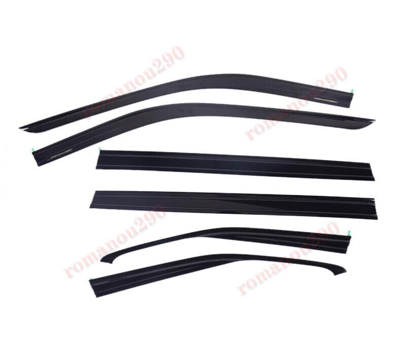 6X For 2020-2024 for Toyota Highlander Black Window Visor Vent Shades Sun Rain Guard
