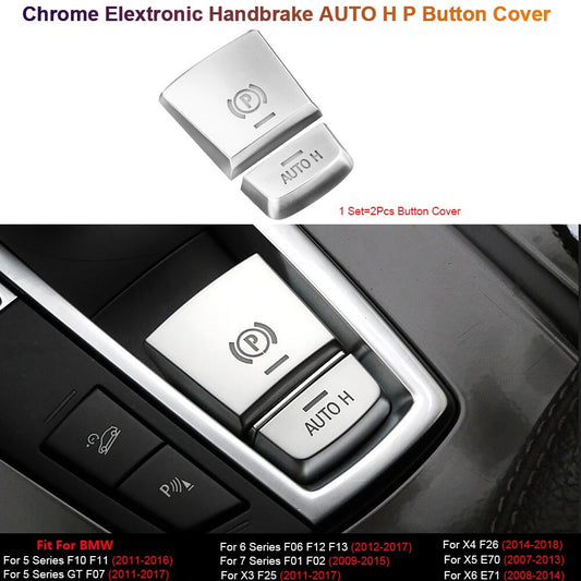 for BMW 5 6 7 X3 X4 X5 X6 F10 F07 F06 F01 F25 F26 Handbrake Button Cover Sticker