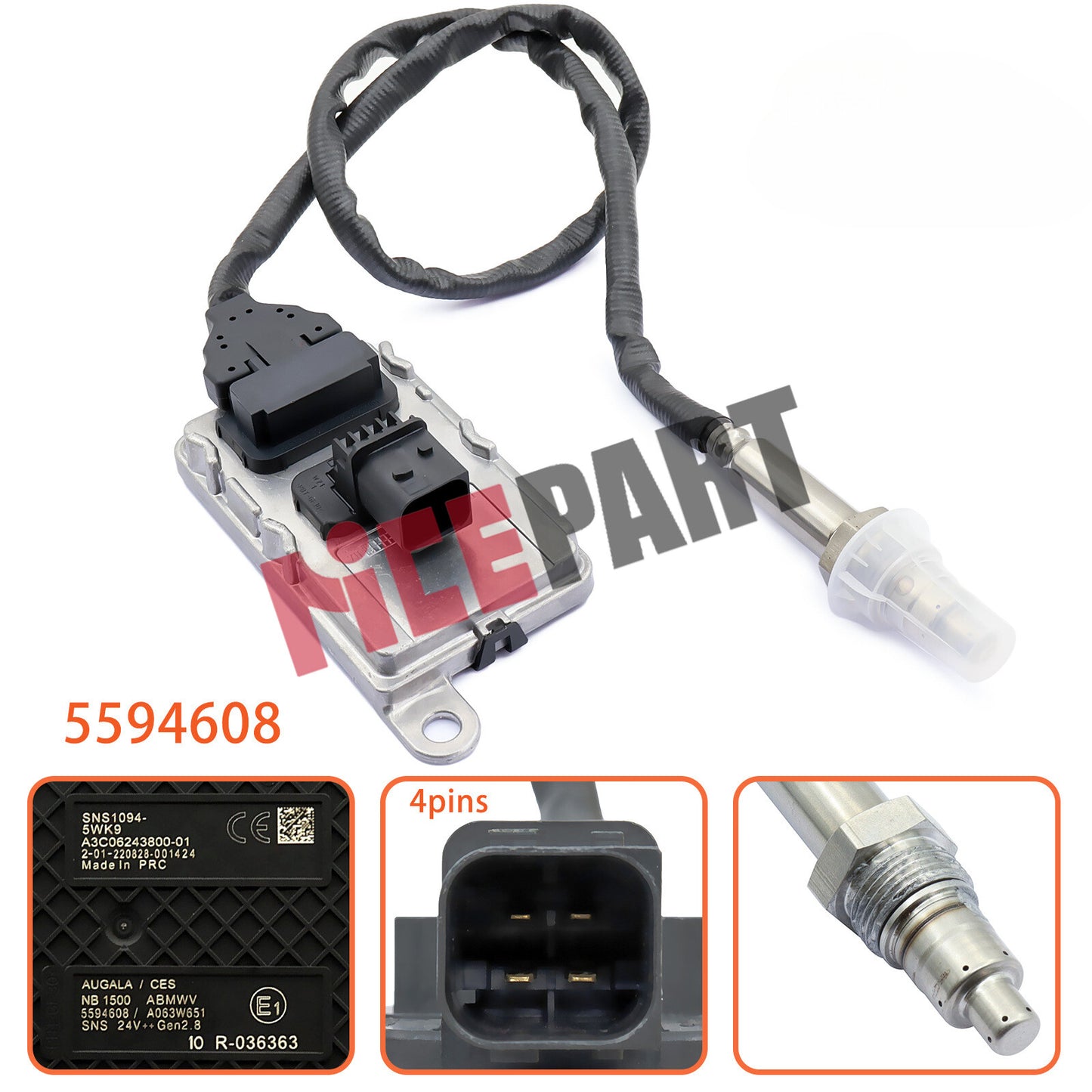 A063W651 5594608 Rear 24V Nitrogen Oxygen Nox Sensor Compatible Engine