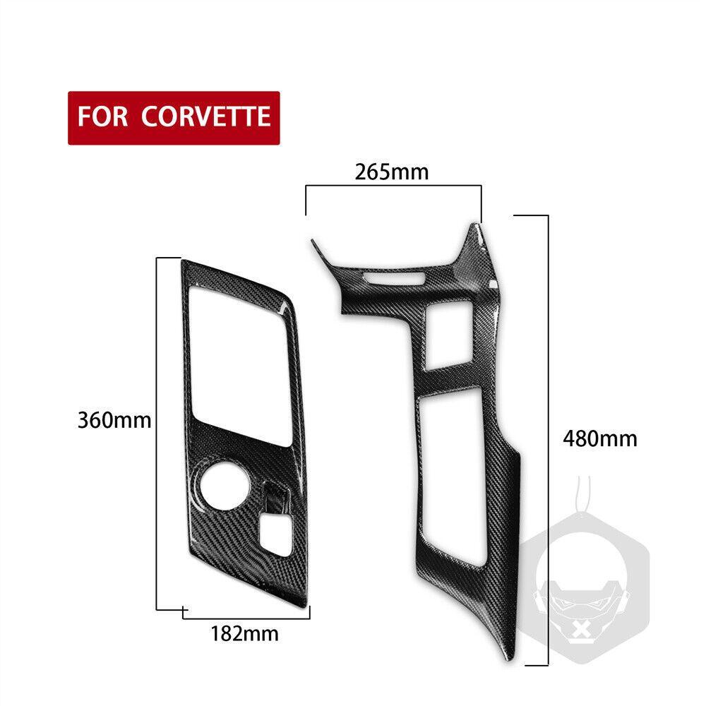 Carbon Central Control Gear Shift Trim cover for Chevrolet for Corvette C7 14-19