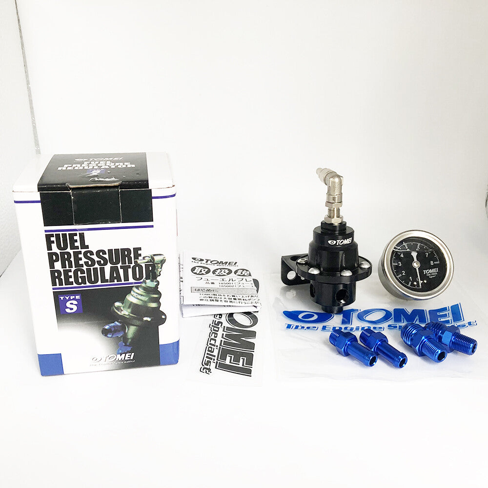 Black Universal Adjustable Tomei Fuel Pressure Regulator Type-S W/Gauge 185001