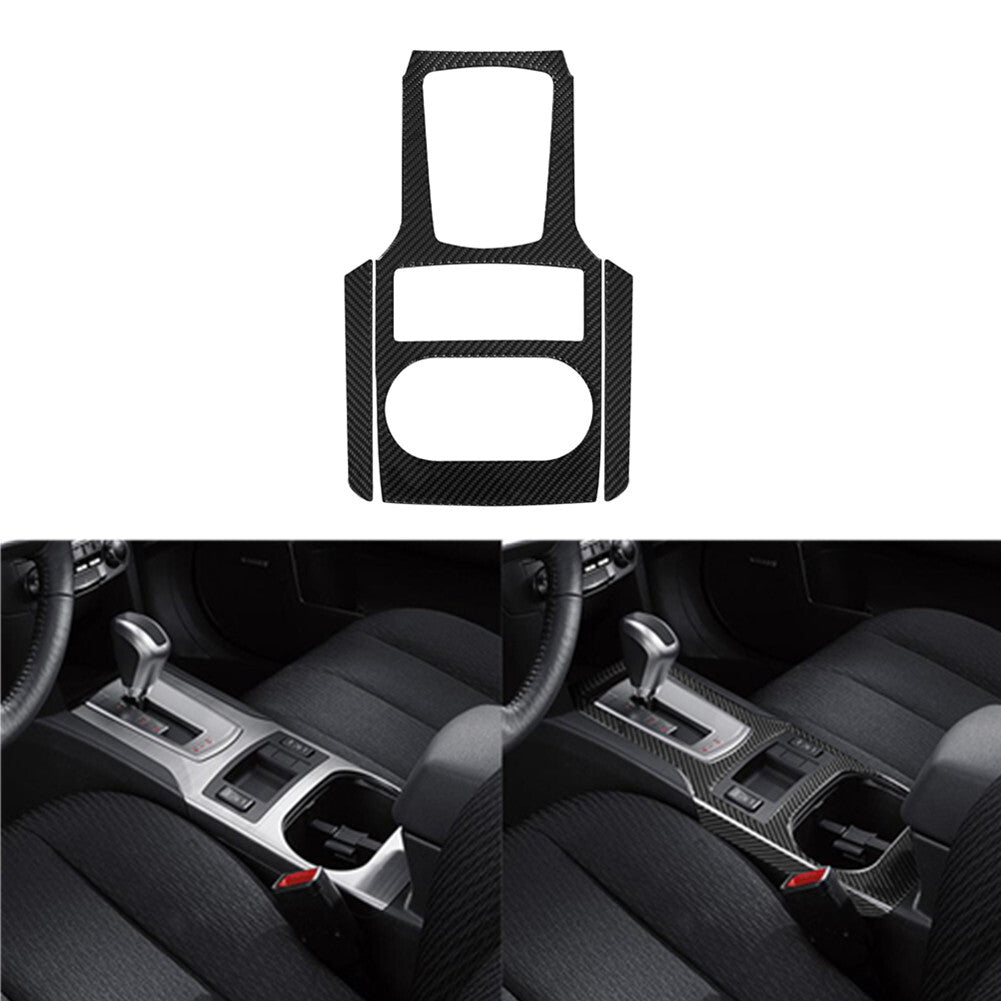 3X Carbon Fiber Gear Shift Outer Frame Cover for Subaru Legacy Outback 2010-2014