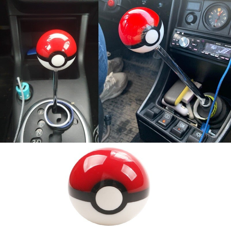 Pokemon PokeBall Gear Shift Knob Pokeball Shift Head Diameter 54mm W/ 3 Adapters
