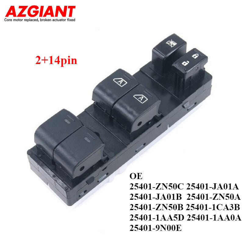 Front left drive side power window switch applicable to 2008-2014 for Infiniti EX35 EX37