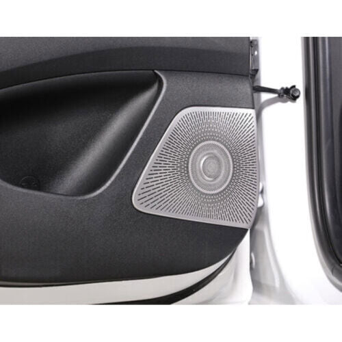 for Hyundai for Elantra 2021-2023 Matte Silver Inner Door Loudspeaker Cover Trims