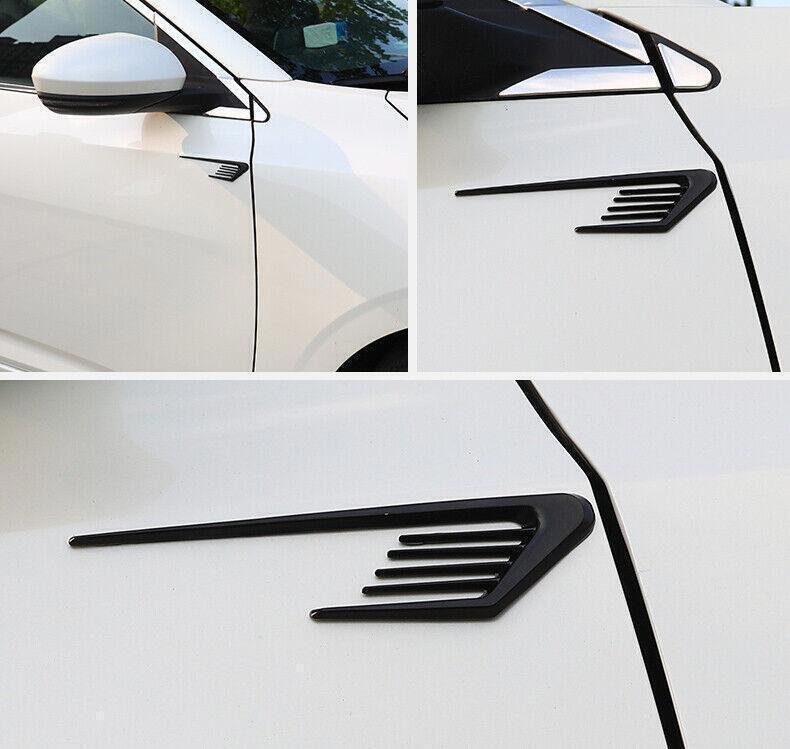 2X Gloss Black Style Front Side Door Fender Cover Trim for Nissan Sentra 20-2023