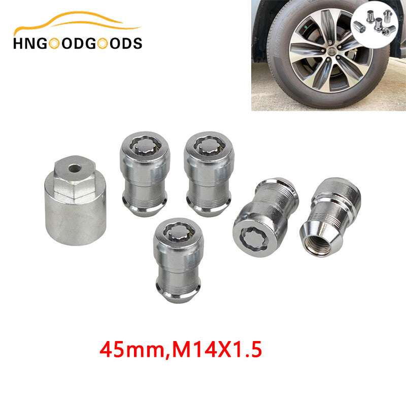 45mm wheel lock lug nut set M14X1.5 for 2000-2024 for Toyota anti-theft system 00276-00901