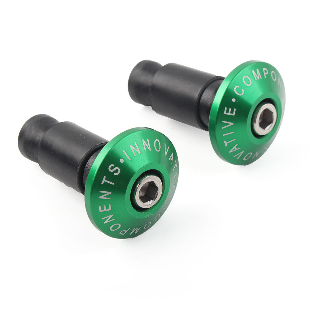 7/8 Motorcycle Bike Handlebar Grips CNC Handle Bar End Cap Plugs Slider Green