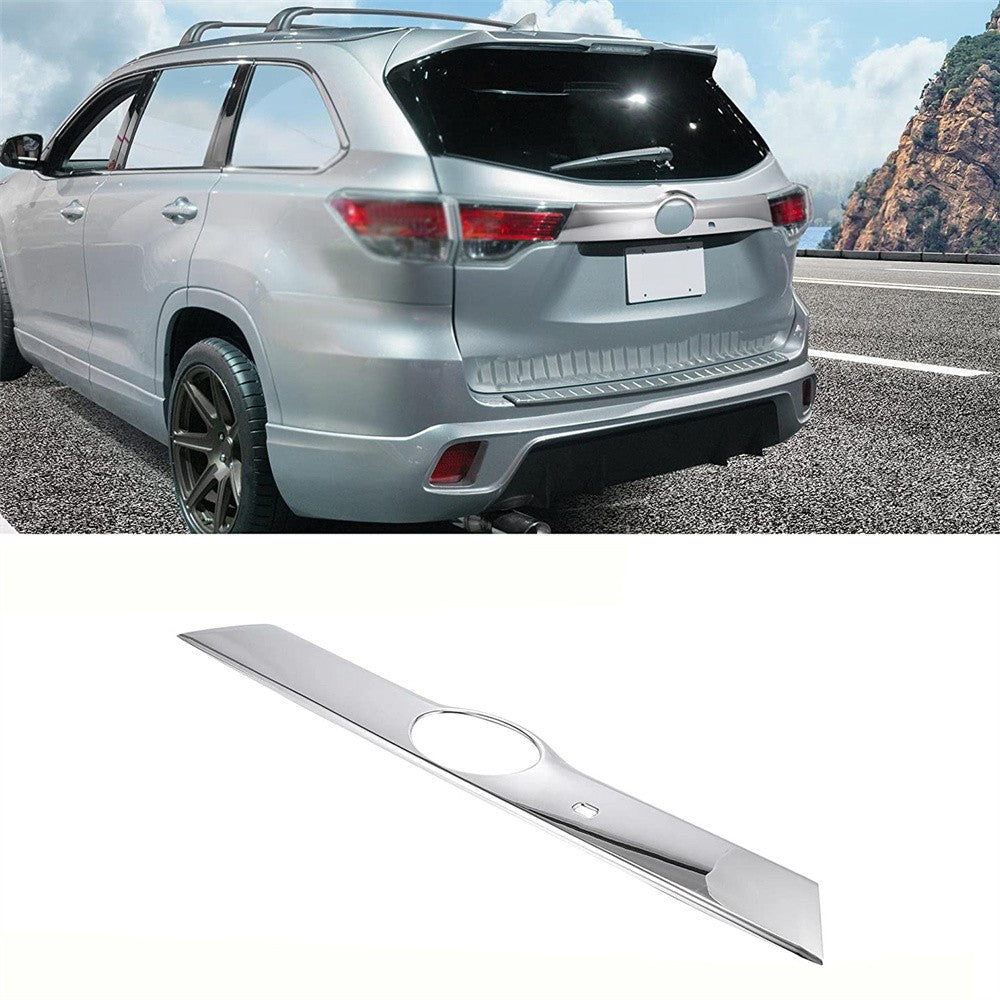 Car Mirror Chrome Rear Trunk Streamer Cover Trim For 2014-2019 for Toyota Highlander