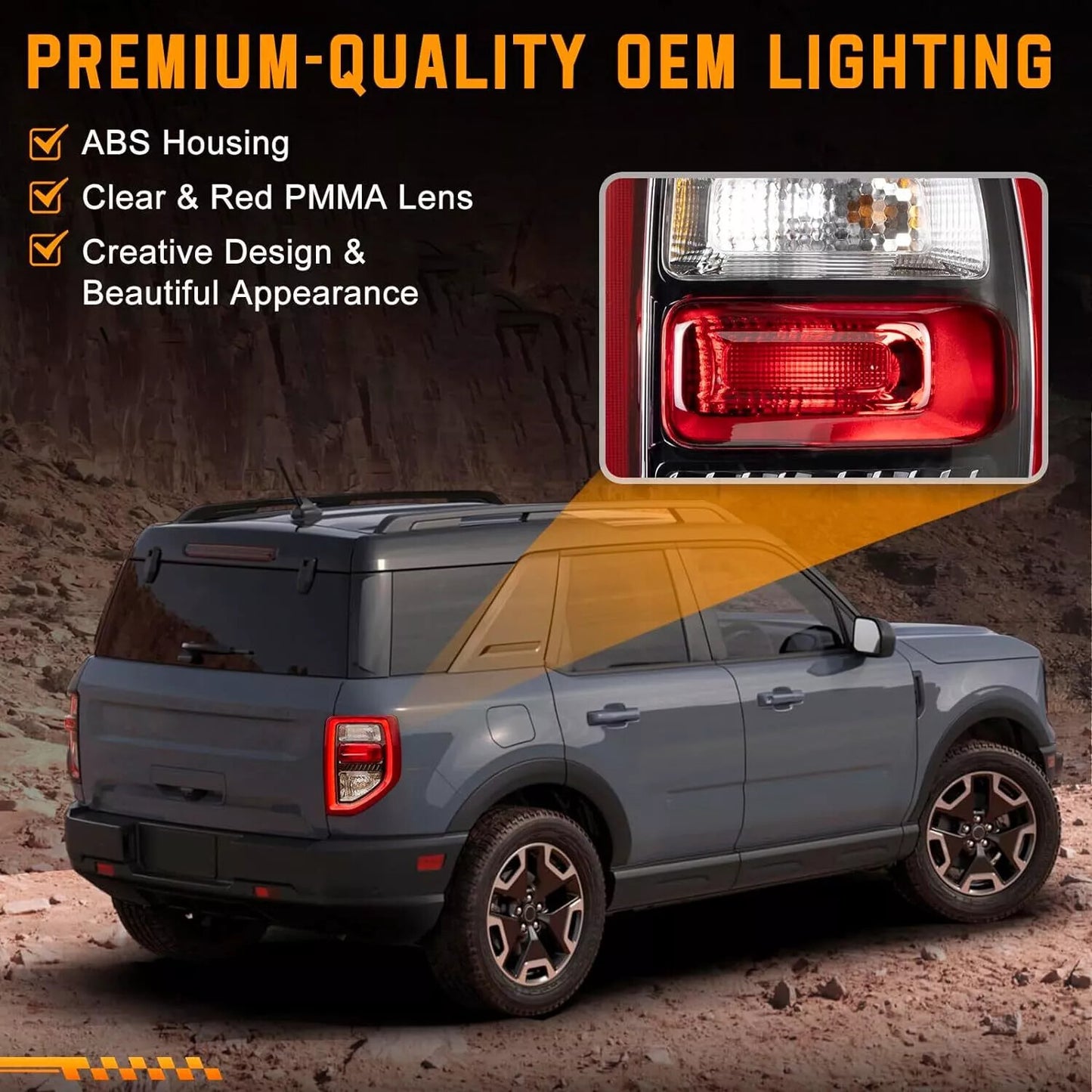 LED Rear Tail Light Brake Lamp For 2021-2023 for Ford Bronco Sport RH Passenger Side