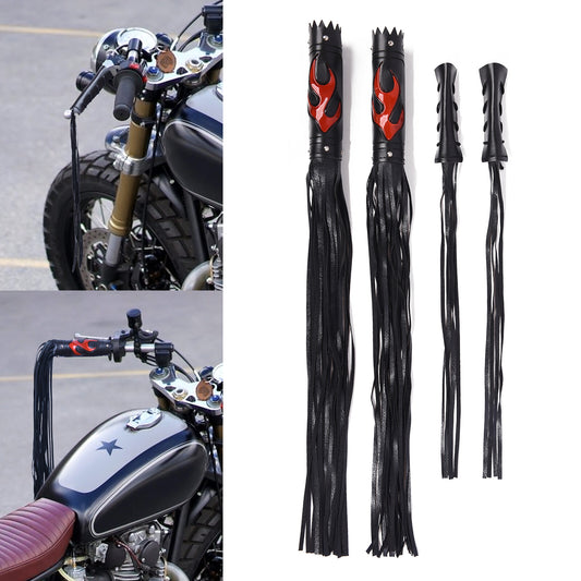 Motorcycle Tassel Fringe Handlebar Hand Grip Covers Universal Fits Most Bikes