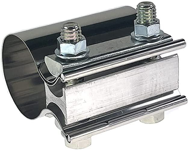 3-inch Butt Connector with Clip Exhaust Fitting, Stainless Steel 3-inch Exhaust Clip