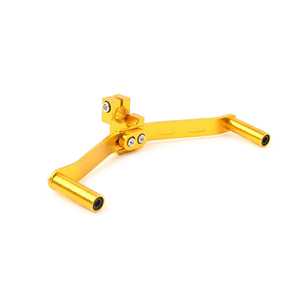 Aluminum Dual Way Gear Shift Lever Footrest Pedal Shifter Gold