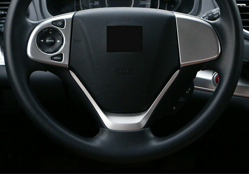 Front Steering Wheel Frame Cover Trim for Honda CRV CR-V 2012-2016 Matte Silver