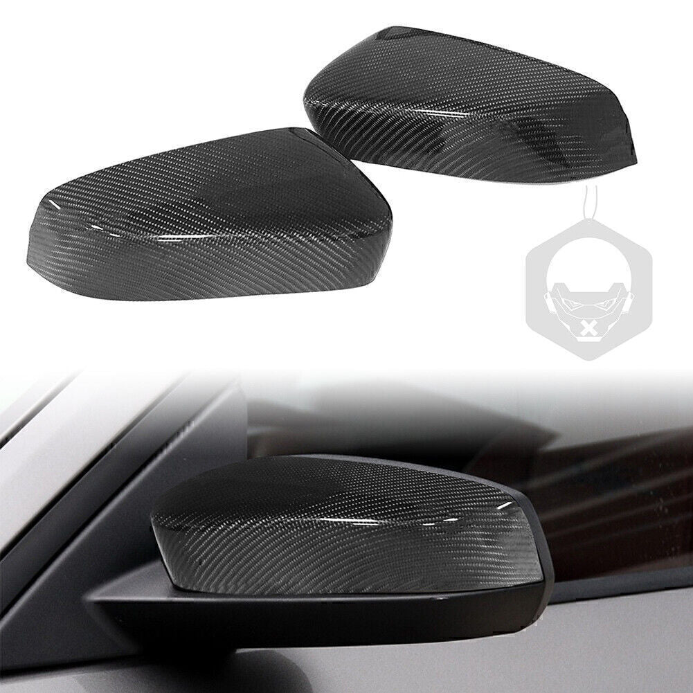 Carbon fiber add-on car side mirror covers for 2009-2013 for Ford for Mustang GT/Coupe.