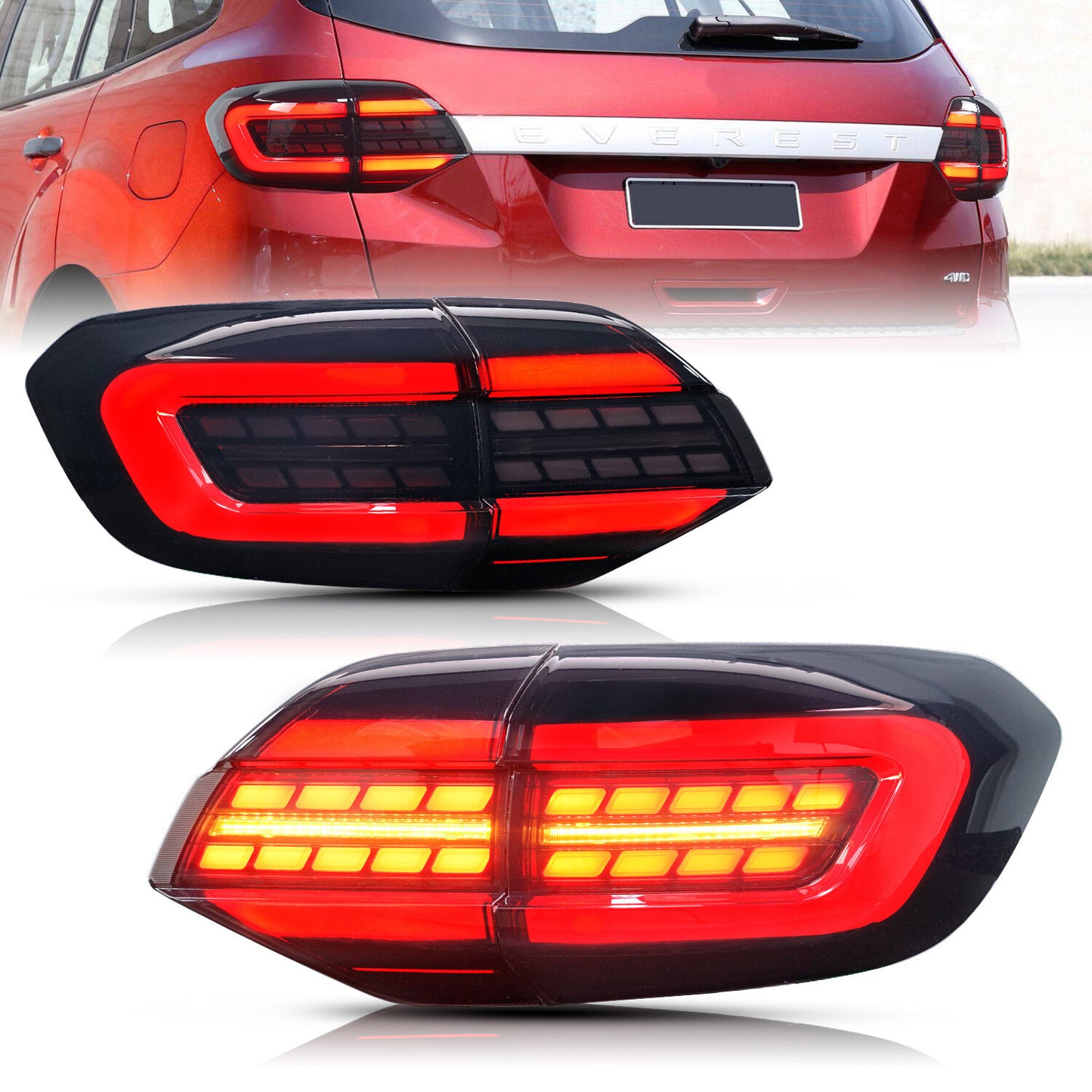 Suitable for 15-20 for Ford Ranger /Everest swayback taillights with LED near-cold lights.