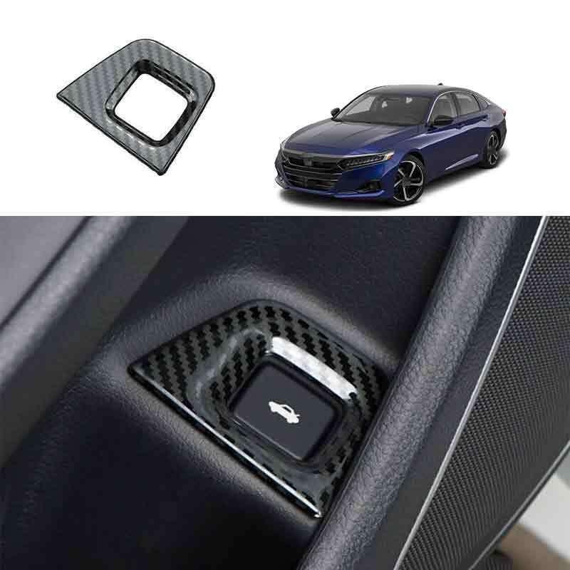 Refit for Honda Accord 2018-22 Carbon Fiber Back Door Tailgate Switch Cover Trim
