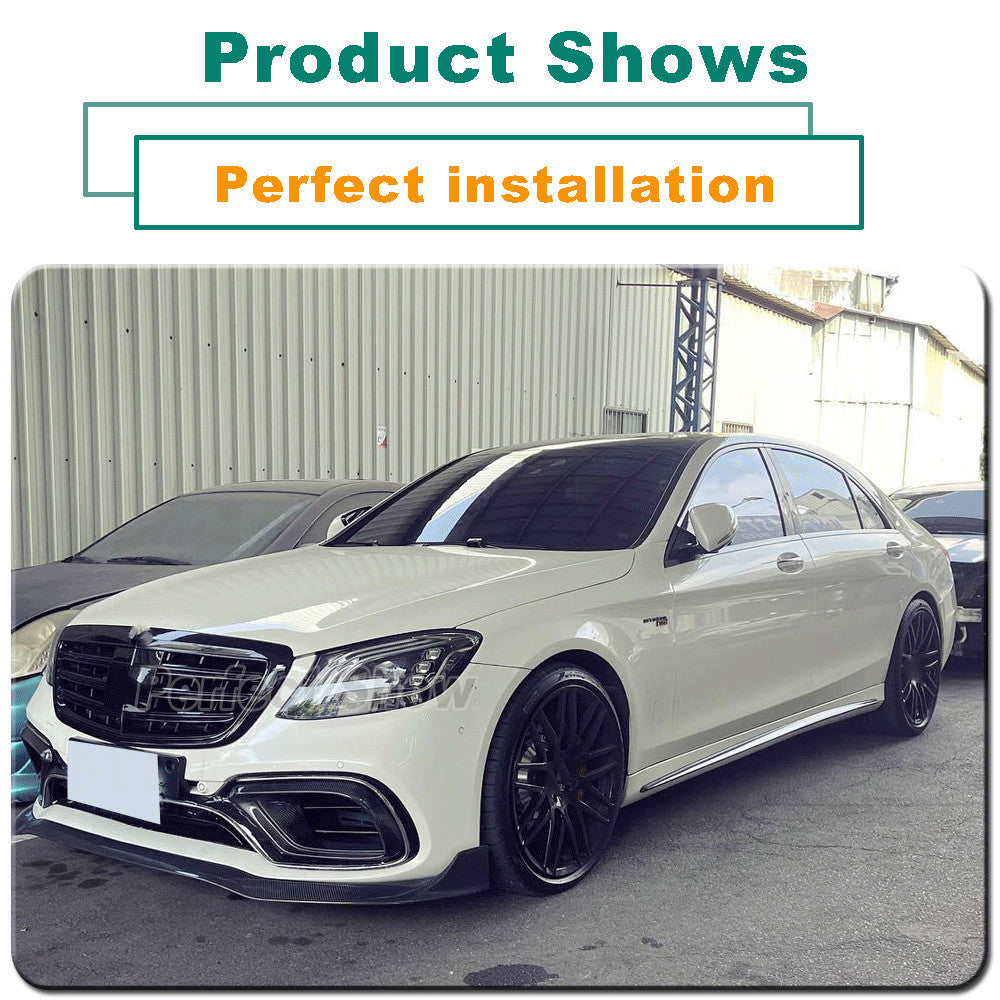 Carbon Fiber Side Skirt Extension Lip for Mercedes-Benz W222 Sport S63 Sedan