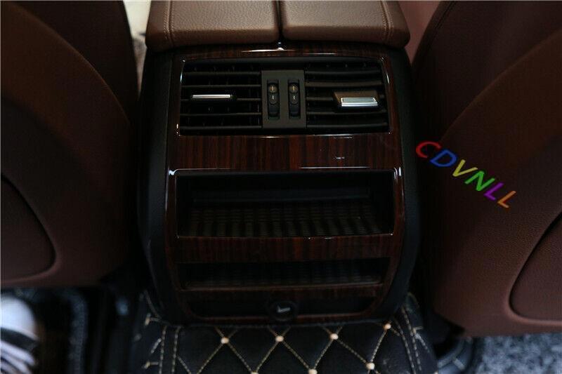 Fit for BMW 5 Series 2011-2016 Wood Grain Back Row Air Outlet Vent Frame Trim 1P