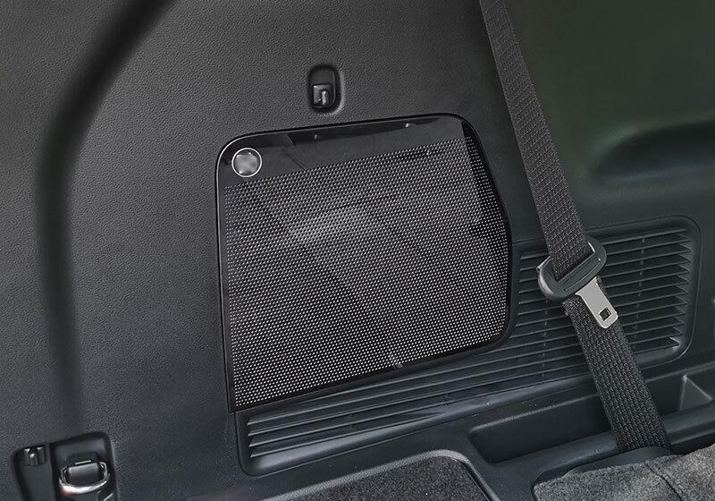 Black Steel Rear Door Trunk Speaker Cover Trim 1PCS for Ford Explorer 2020-2022