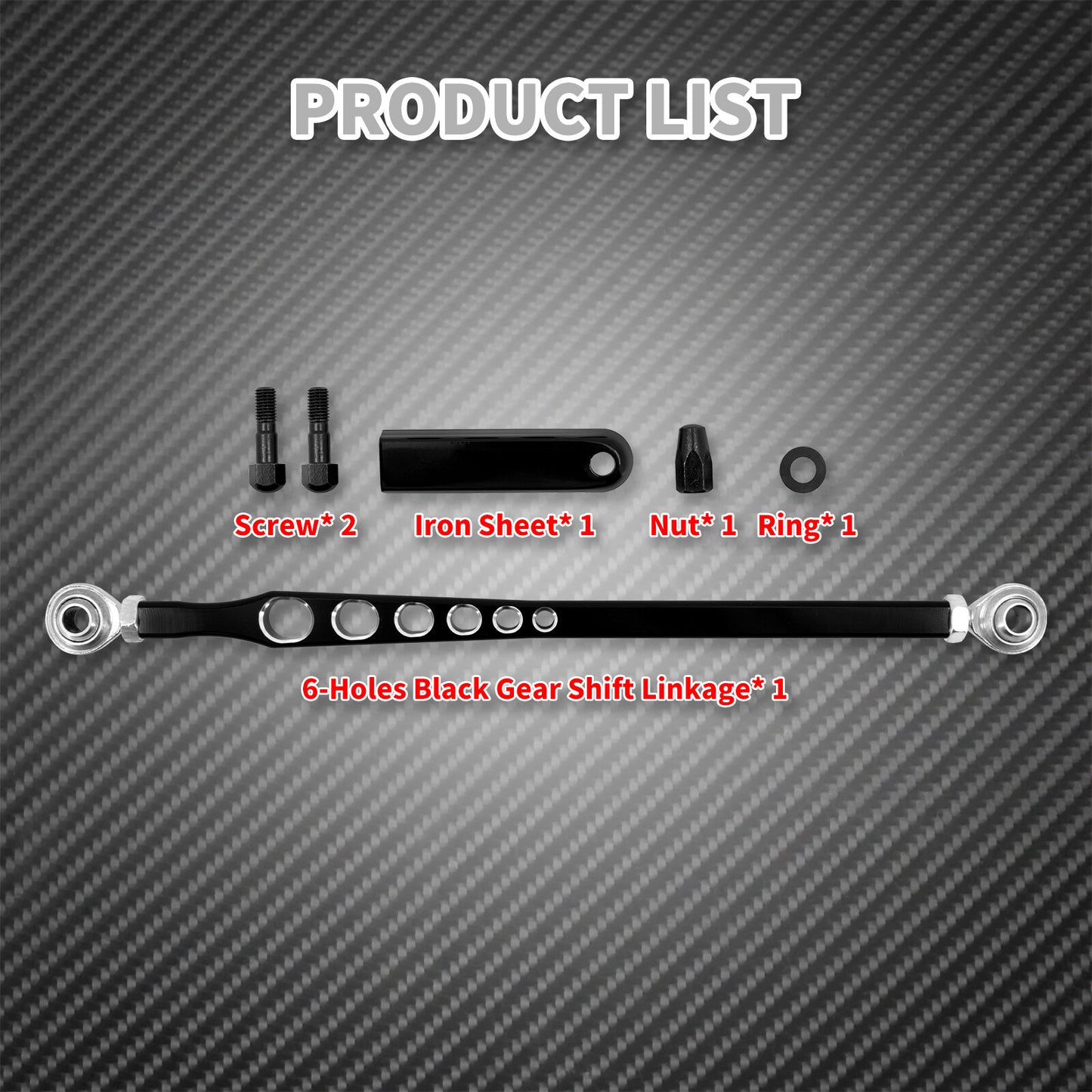 Black 6 Holes Gear Shift Linkage Lever Fit for Harley Touring Dyna Softail CVO