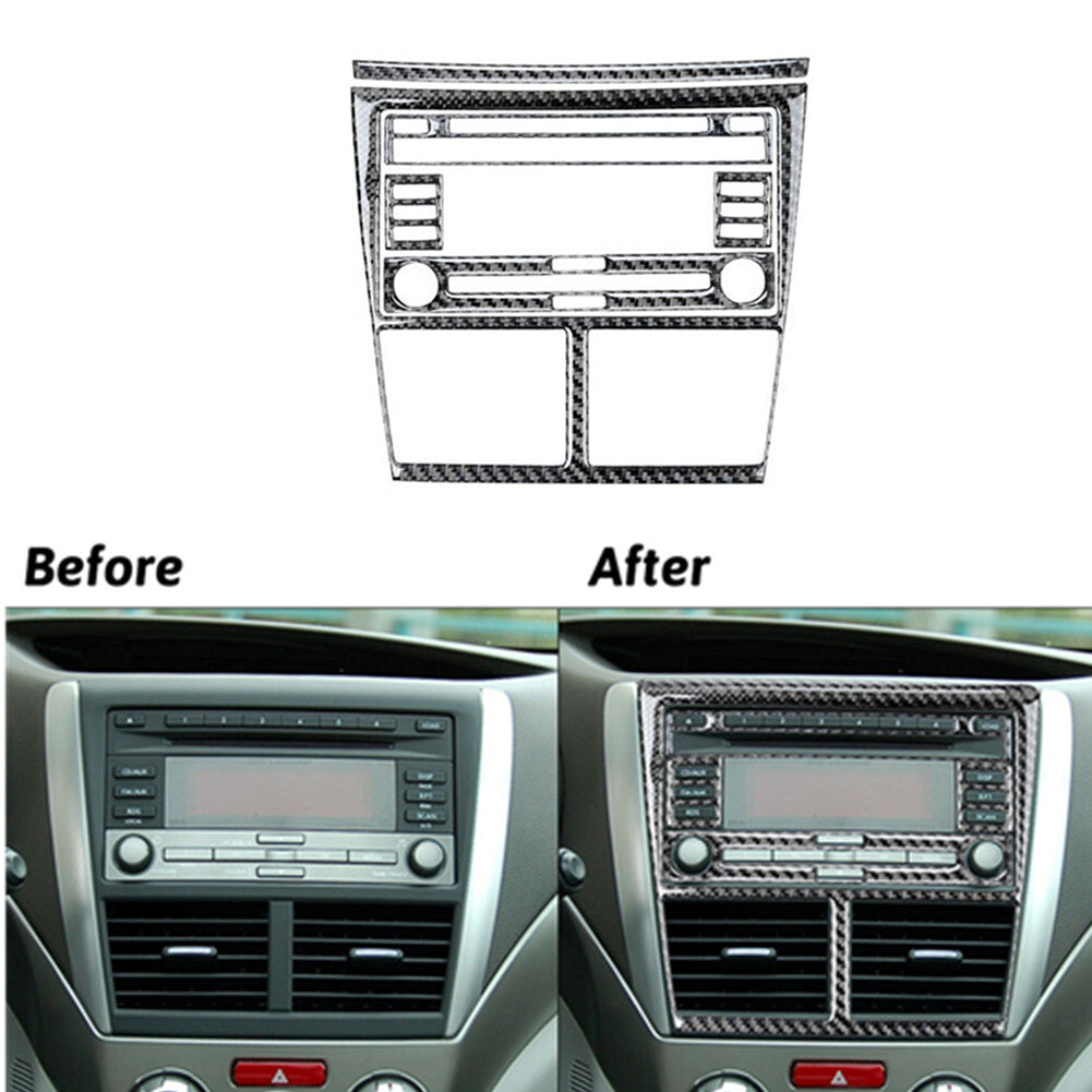 6Pcs Carbon Fiber Ccenter Console Cover Trim for Subaru Forester 2009-2013 TypeA