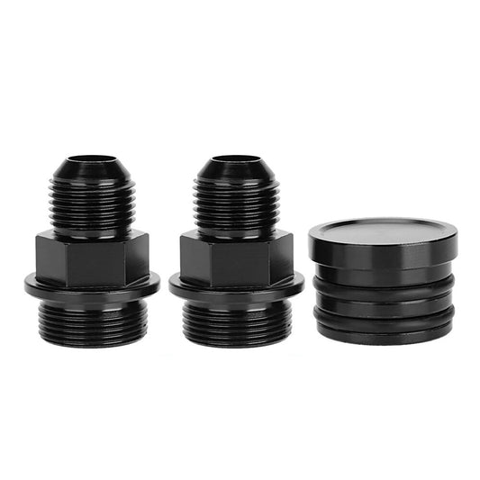 Rear Block Breather Plug w/ Fittings for Honda B16 B18 Oil Catch Can M28 to 10AN