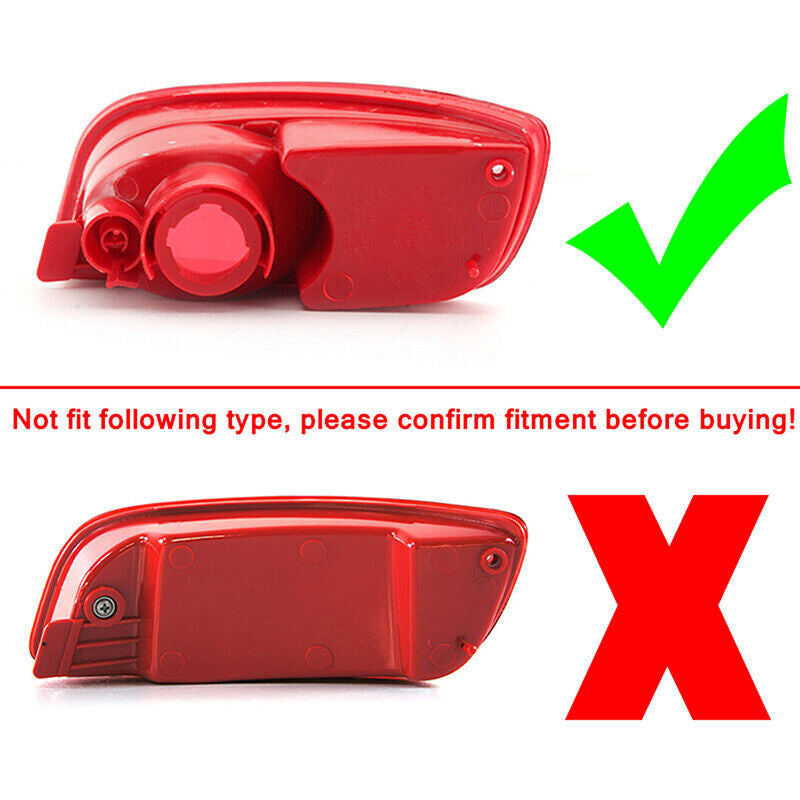 Pair of rear bumper reflector brake lights for Hyundai Santa Fe (CM) 2007 - 2009