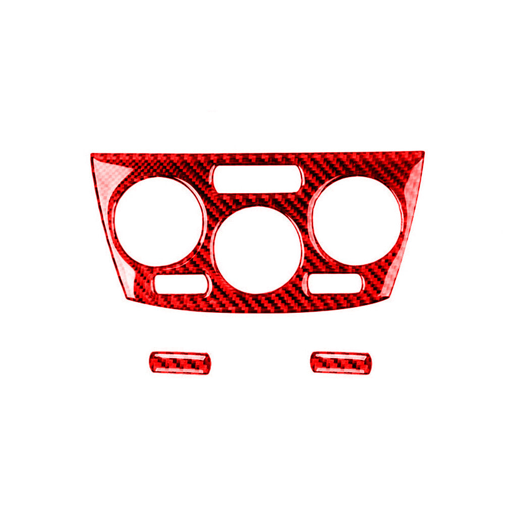 Red Carbon Fiber Central Climate Console Cover Trim for Subaru Forester 2009-13