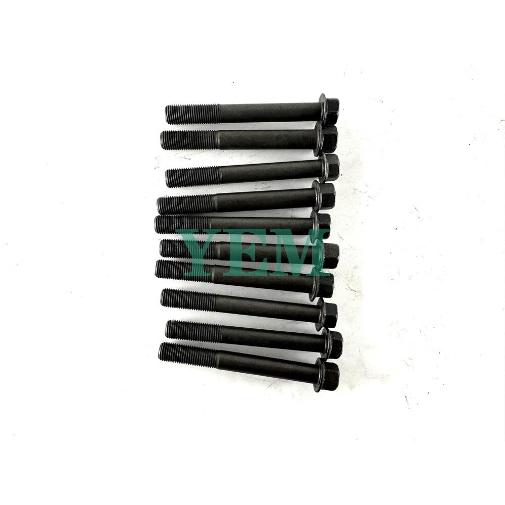 1 Set Engine Head Bolt 10pcs For Yanmar 2TNE68 Engine 2TNE68 Cylinder Head Bolt
