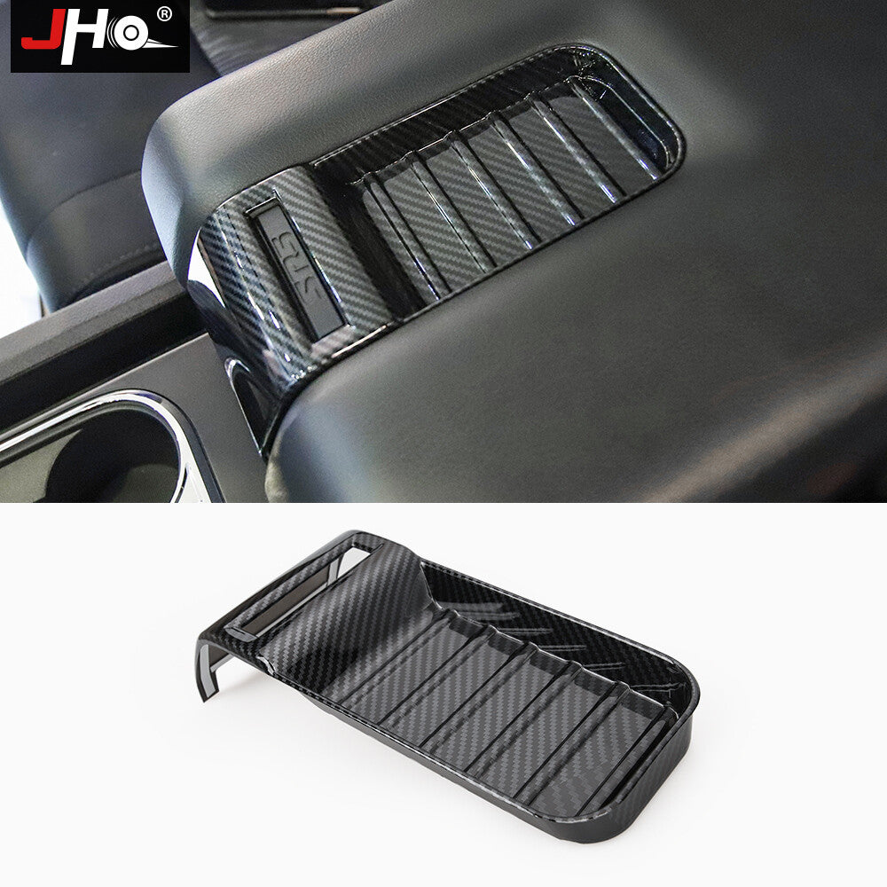 Carbon Fiber Central Armrest Storage Box Cover Trim for Toyota Tundra 2014-2021